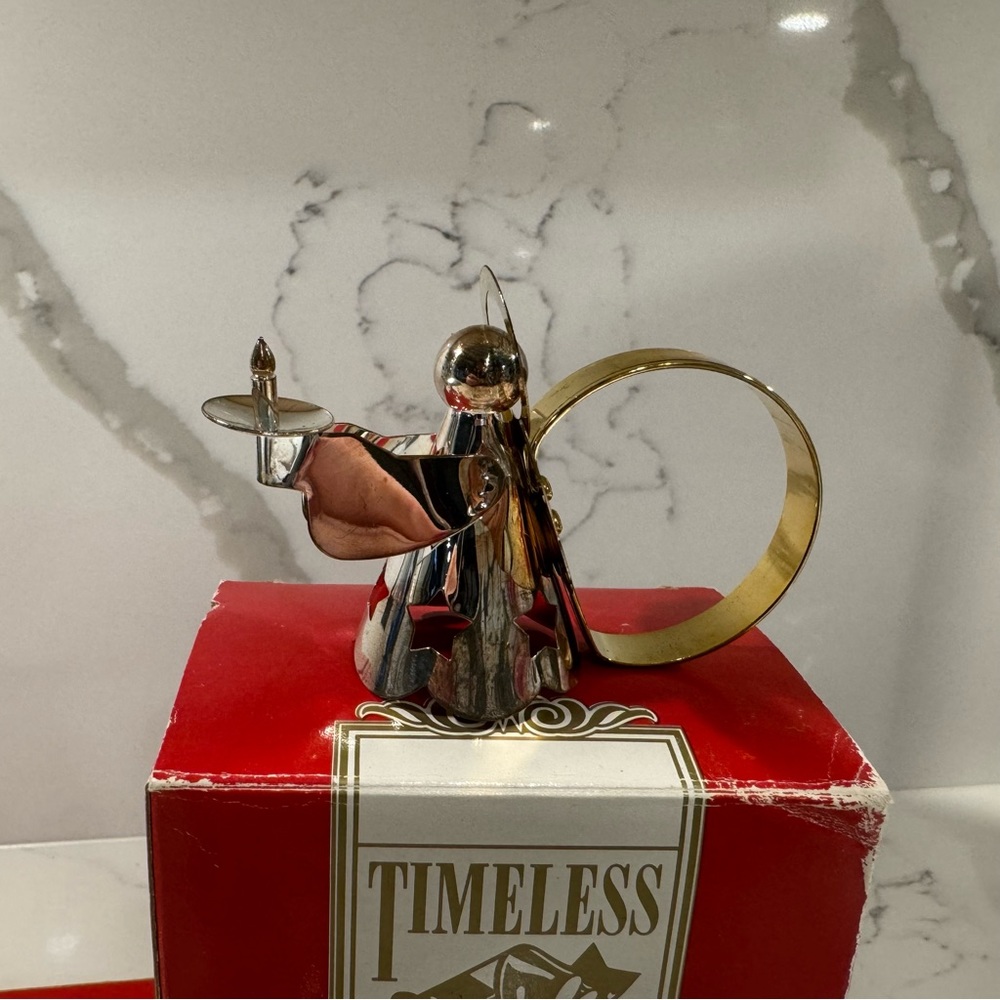 Timeless Treasures - silver plated Angel napkin holders- 8 in total